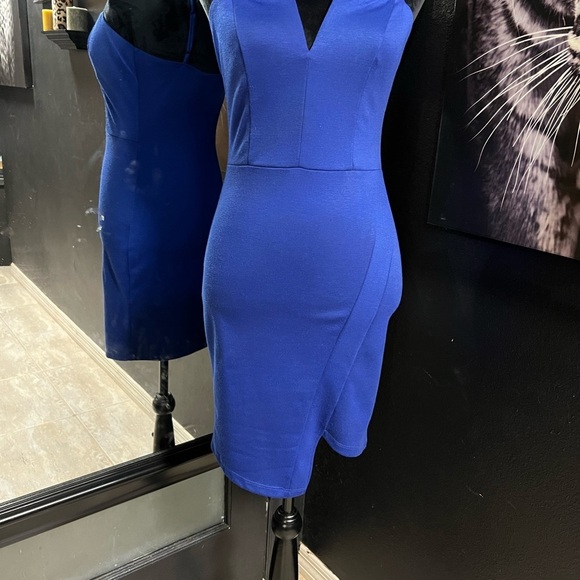 💙EUC-SEXY GUESS BLUE SPAGHETTI STRAP ASYMMETRICAL DRESS 💙SZ S - Picture 7 of 8
